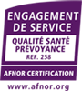 Certification AFNOR "Engagement de service" Qualité santé prévoyance réf. 258. Visiter le site AFNOR, nouvelle fenêtre