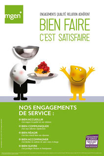 Qualité de service - Engagements 2016 : bien accueillir, bien communiquer, bien réagir, bien accompagner, bien suivre.