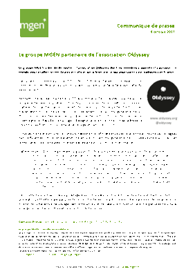 Communiqué de presse : MGEN Oldyssey
