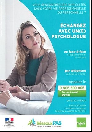 Affiche espaces d'accueil et d'écoute (réseaux PAS)